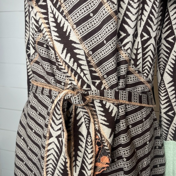 GIMMICKS by BKE Boho Casual Jacket Brown Mint Color - Picture 4 of 5